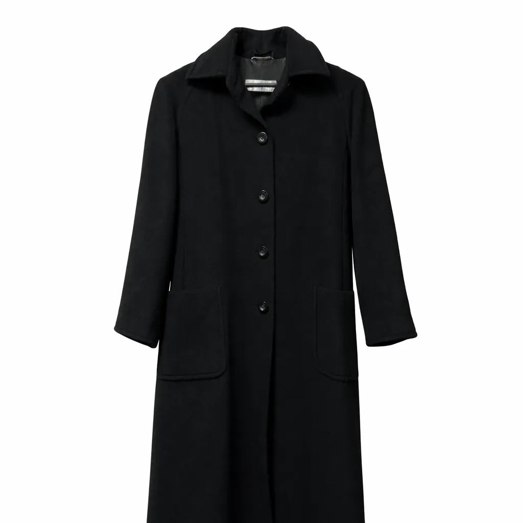 MaxMara 銀タグ ヴァージンウール100% ロングコート 黒 38 - メルカリ