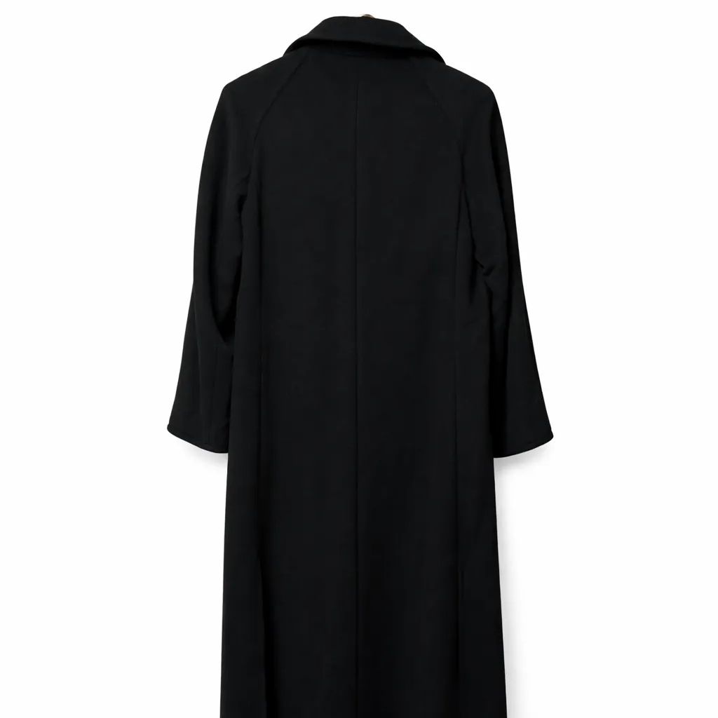 MaxMara 銀タグ ヴァージンウール100% ロングコート 黒 38 - メルカリ