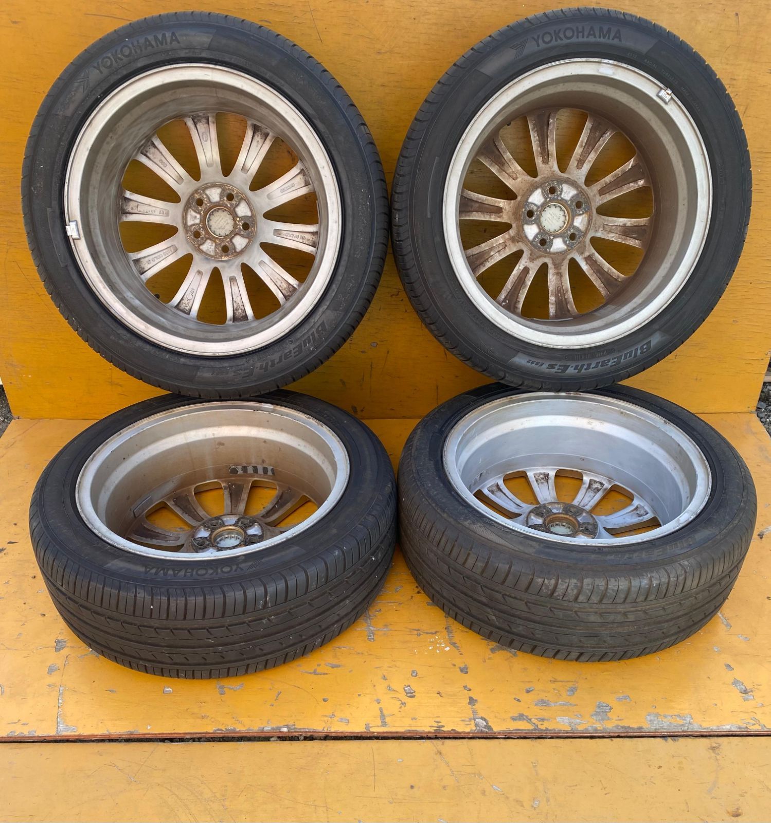 スバル 17インチ 5スポークホイール４本 ZT-6599] 4本 5穴 SUBARU スバル アルミホイール 17X7JJ ET55 ヨコハマ