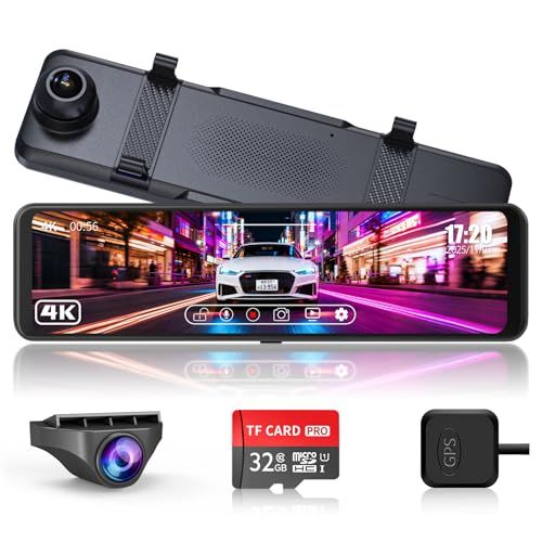 Changer ドライブレコーダー ミラー型 前後カメラ 4K+2.5K 11インチ 右