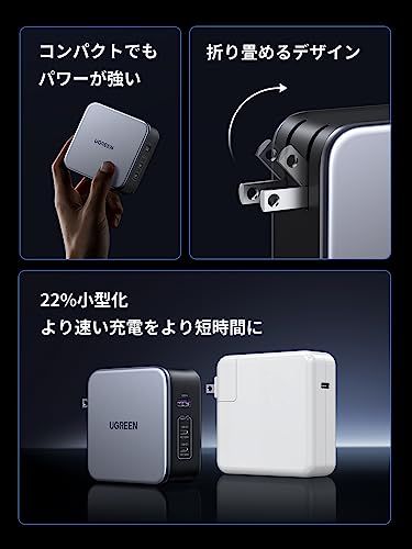 UGREEN Nexode 充電器 単ポート140W ノートPC二台急速充電可 業界初PD3