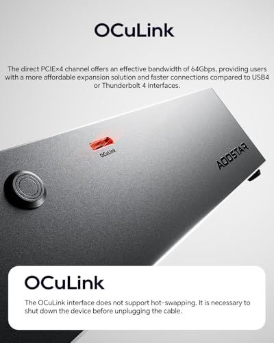 AOOSTAR AG01 eGPUドックドッキングステーション OCulinkポート 800W