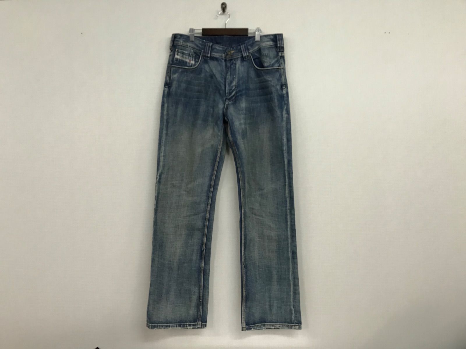 本物ディーゼルDIESELコットンダメージダーティー加工デニムパンツ