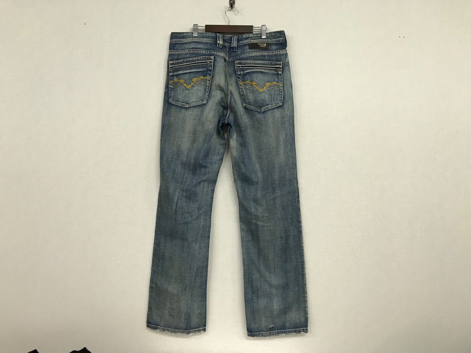 本物ディーゼルDIESELコットンダメージダーティー加工デニムパンツ