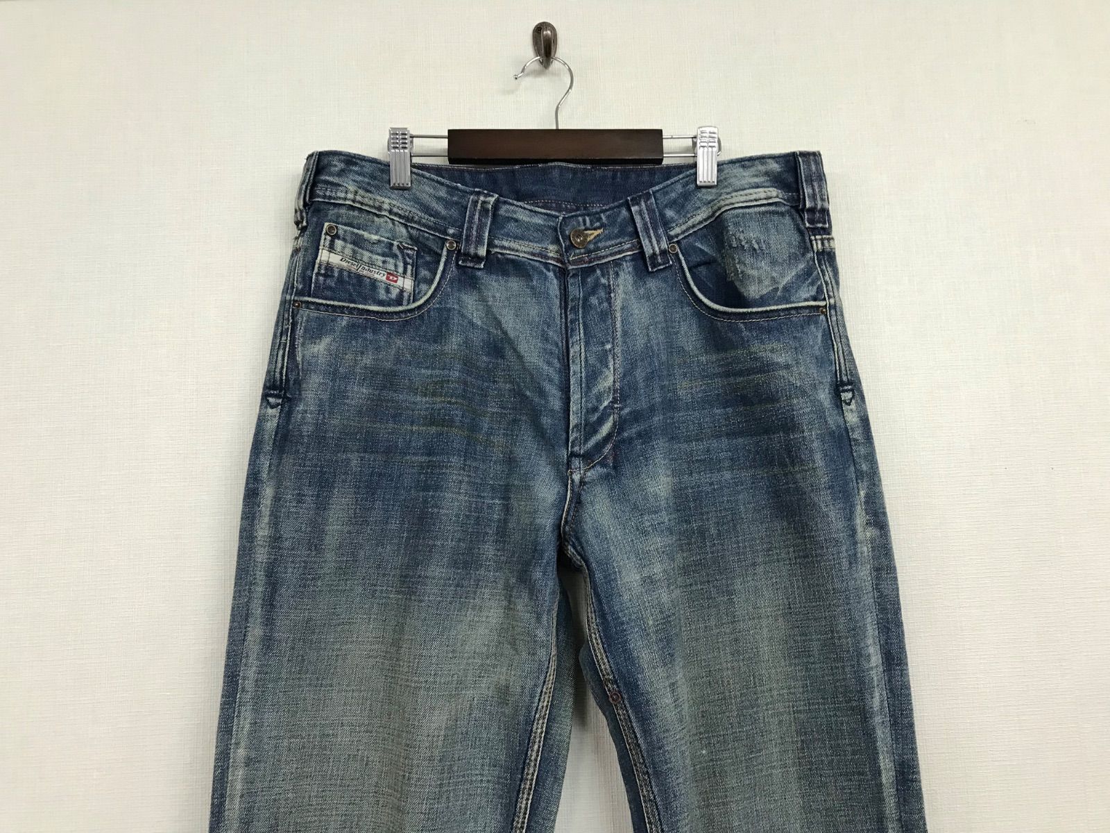 本物ディーゼルDIESELコットンダメージダーティー加工デニムパンツ