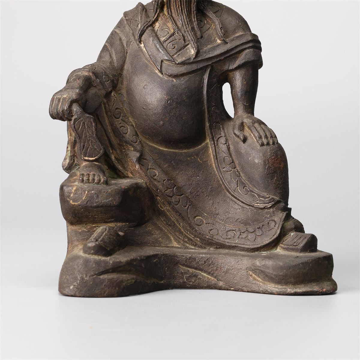 唐物 【明代銅佛】 明代 銅製 人物像 仏像 高19.5㎝ 重1292g／本物保証