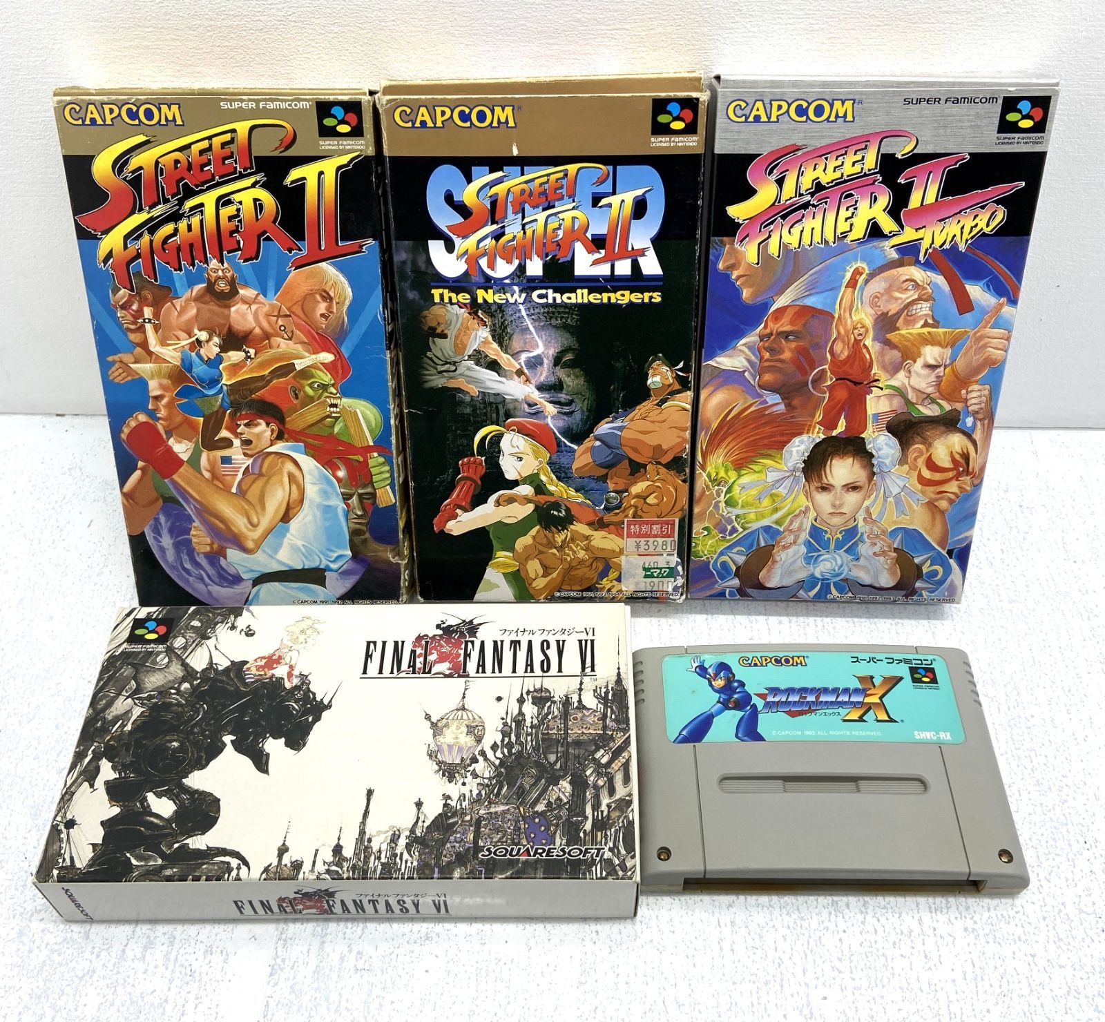盛岡25-0104] SFC スーパーファミコン ソフト5本セット ☆動作確認済み