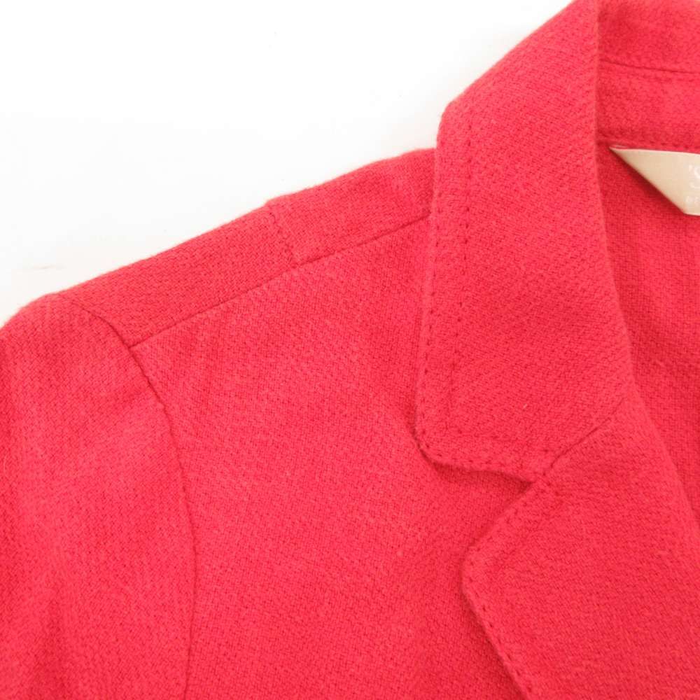 MaxMara マックスマーラ　美品ノーカラージャケット レッド Max Mara - 美品 マックスマーラ Max Mara STUDIO コート cucito a