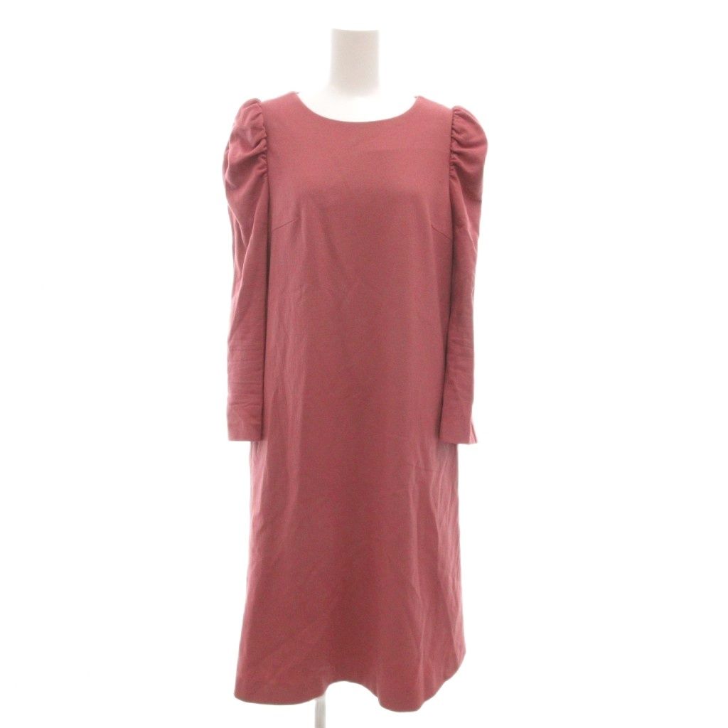 エムズグレイシー M'S GRACY ワンピース ひざ丈 長袖 パフスリーブ