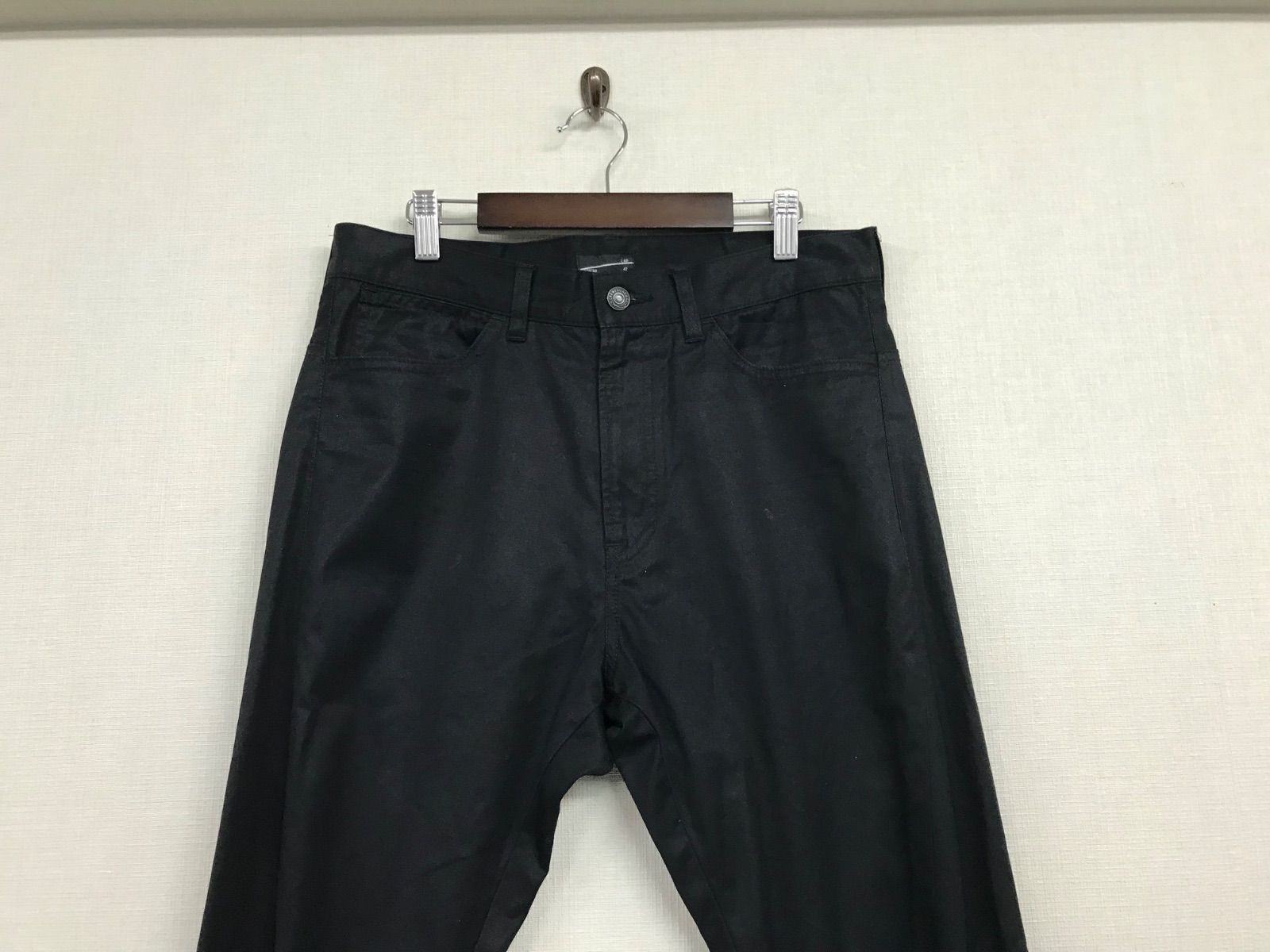 本物ラッドミュージシャンLADMUSICIANコットンチノパンツメンズサーフアメカジワークミリタリーストリートスケータースーツモードドレスゴルフバイカー42黒ブラック日本製S
