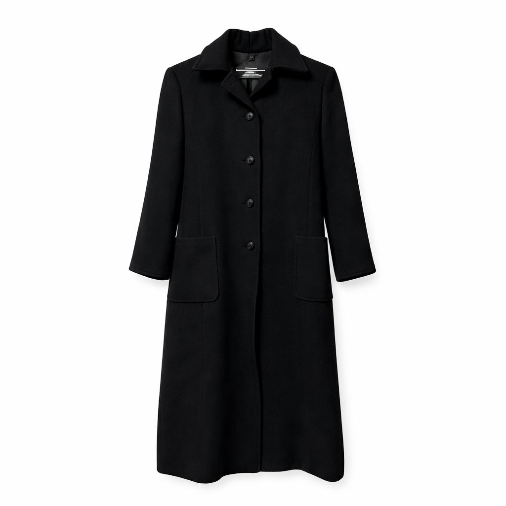 MaxMara 銀タグ ウールコート サイズ38 ブラック MaxMara 銀タグ ヴァージンウール100% ロングコート 黒 38 - メルカリ