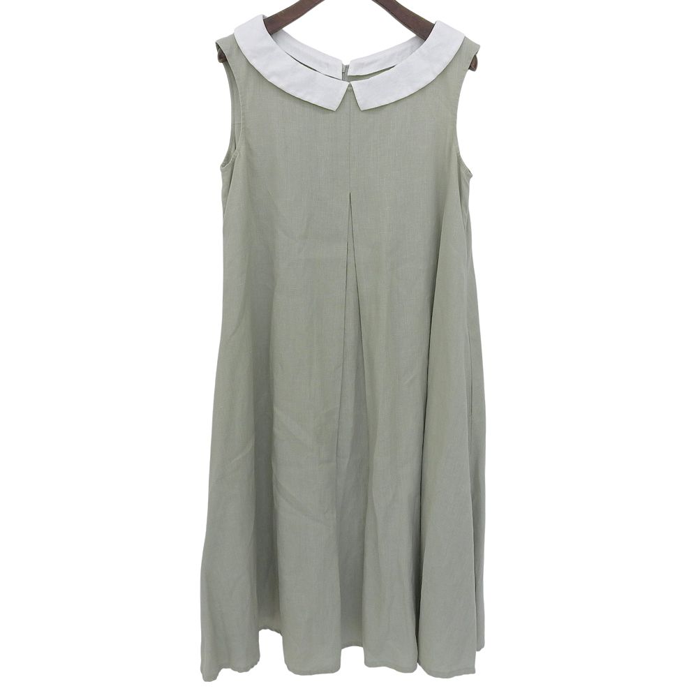 Rene ルネ ウォッシャブル リネン Aライン ワンピース レディース