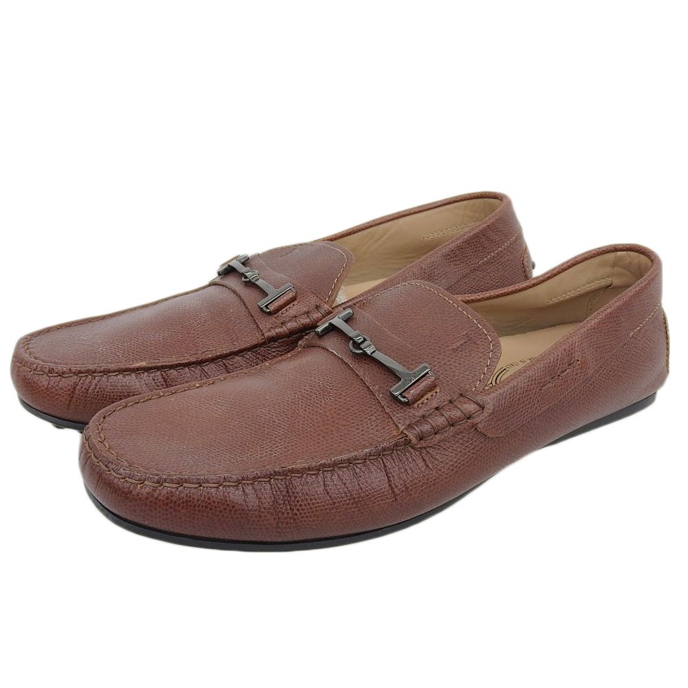 TOD'S トッズ レザー ダブルT ドライビングシューズ メンズ 8 1/2 8 1