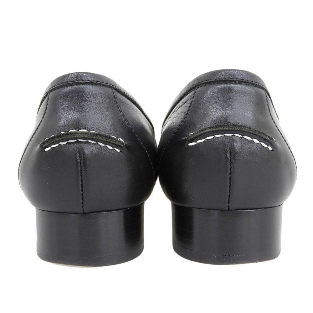 HERMES エルメス 美品 ケリーバックル ホワイトステッチ ローヒール