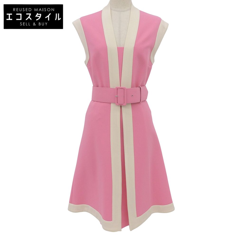 GUCCI グッチ 美品 GGベルト ジャージーノースリーブワンピース