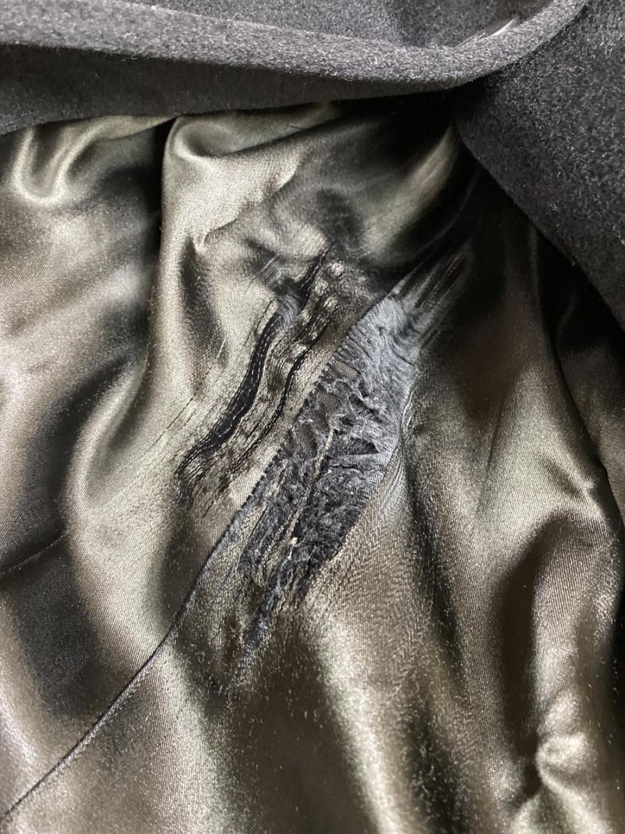 高級感 agnes b フランス製 アンゴラ50% ロングコート 38 agnes b. アニエスベー アンゴラ ウール ステンカラー フランス製