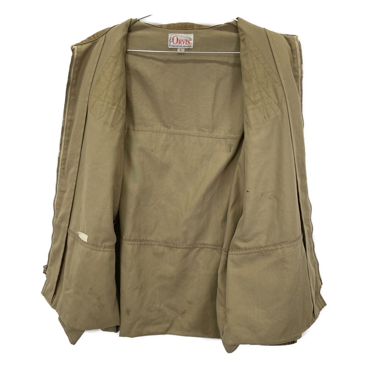 Orvis】ﾍﾞｰｼﾞｭ 80s ｺｰﾃﾞｭﾛｲ襟 ﾊﾝﾃｨﾝｸﾞｼﾞｬｹｯﾄ L - メルカリ