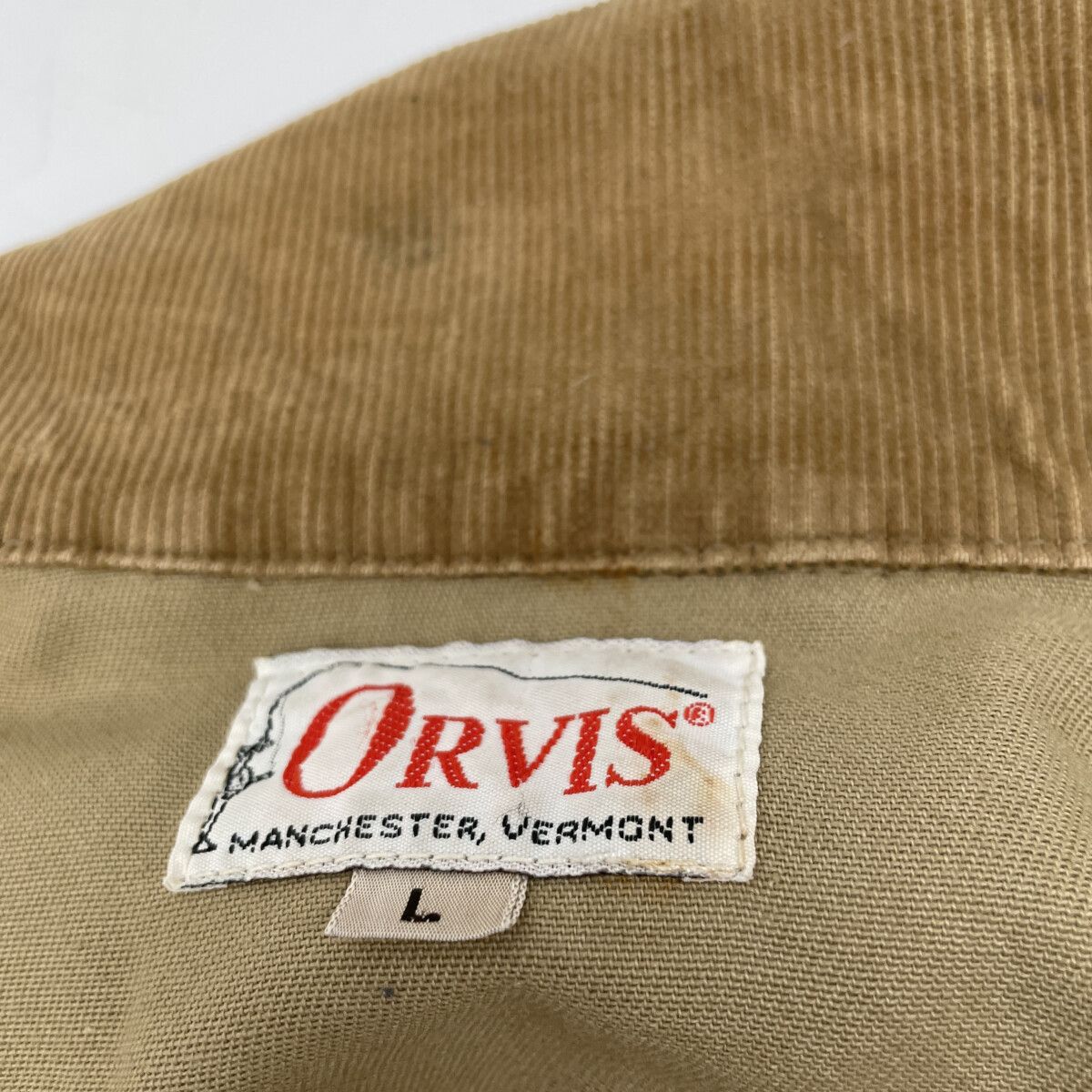 Orvis】ﾍﾞｰｼﾞｭ 80s ｺｰﾃﾞｭﾛｲ襟 ﾊﾝﾃｨﾝｸﾞｼﾞｬｹｯﾄ L - メルカリ