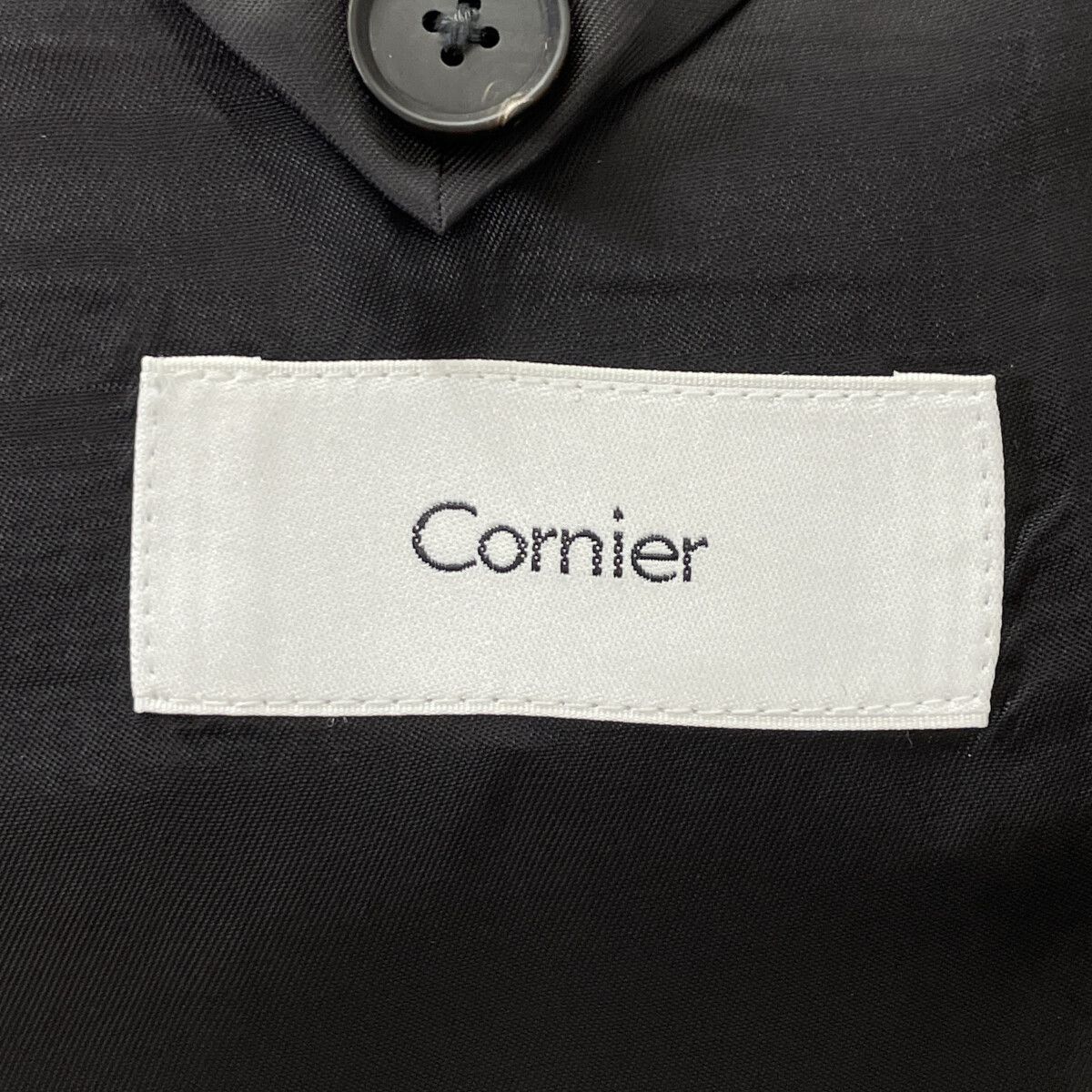 Cornier コルニエ ﾌﾞﾗｯｸ ｳｰﾙ ｷｭﾌﾟﾗﾗｲﾆﾝｸﾞ 2Bﾃｰﾗｰﾄﾞｼﾞｬｹｯﾄ S - メルカリ