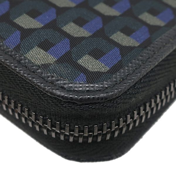 プラダ PRADA 長財布 ロゴ ラウンドファスナー ナイロン サフィアーノ