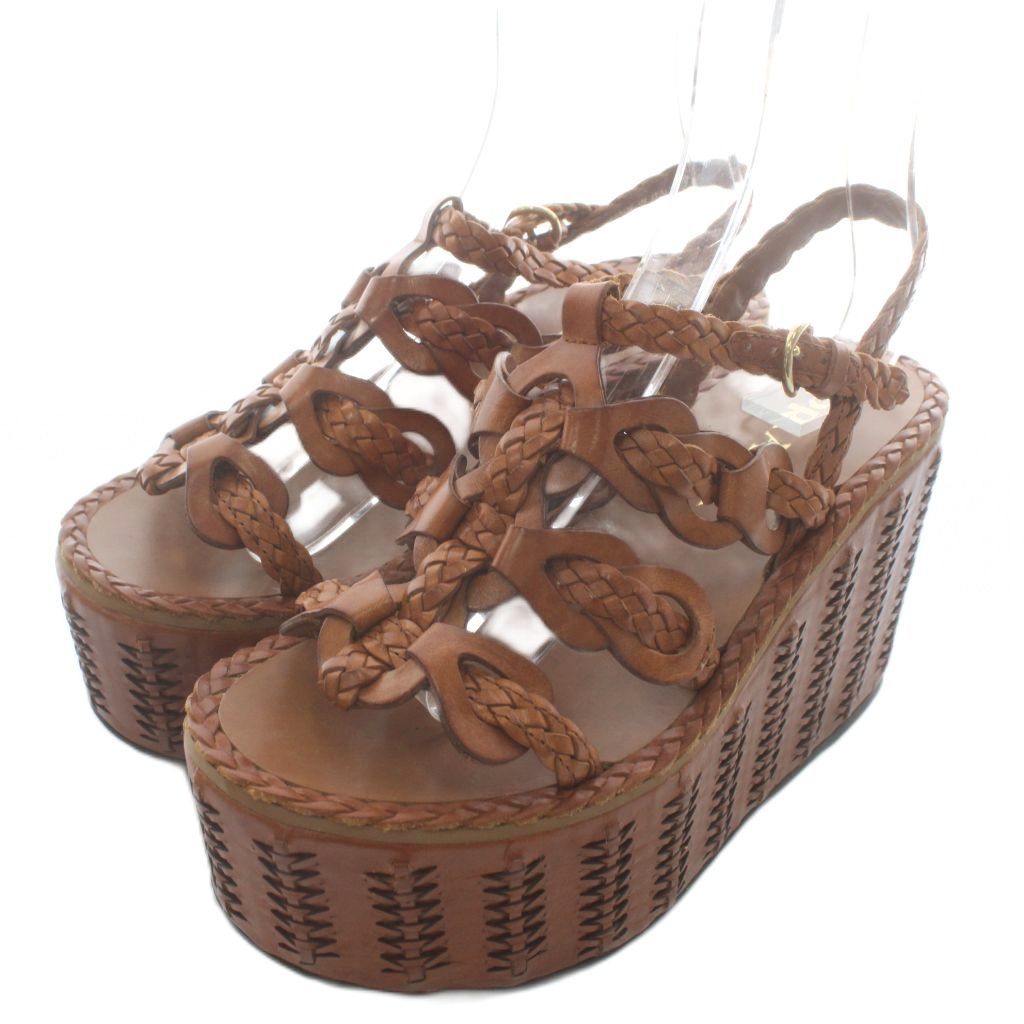 【超美品】PRADA プラダ ウェッジソール サンダル 39 パイソン柄 超美品PRADA プラダ サンダル & 超美品 プラダ ウェッジソール