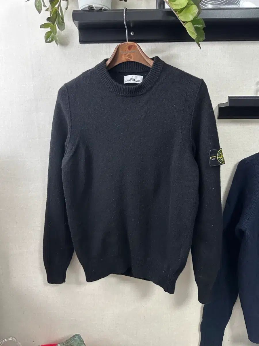 ストーンアイランド ブラック ニット M (95-100 オススメ) 正規品 21年