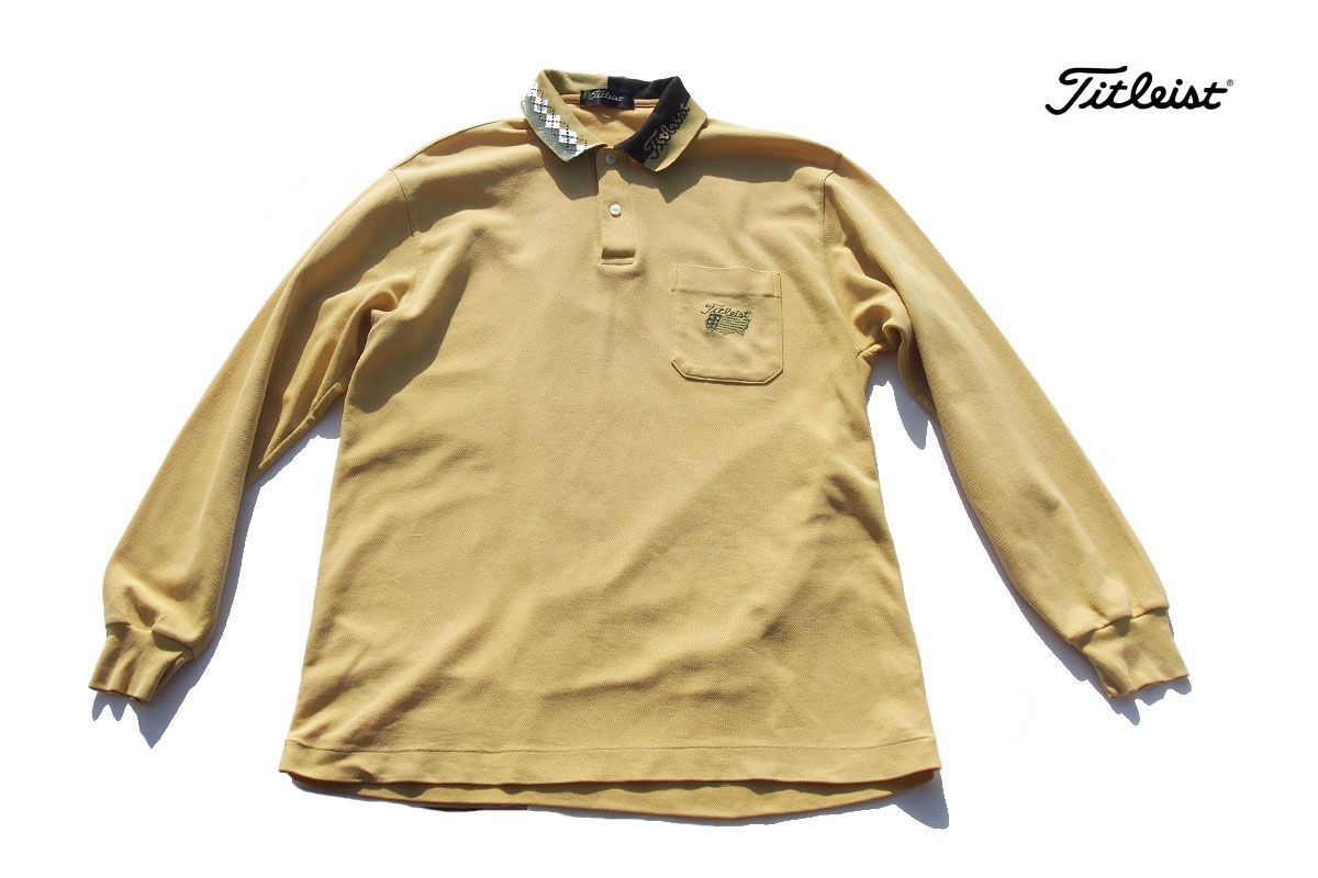 Titlist Titlist Used Collar Plaid Long Sleeve Shirt Mens Golf Wear L