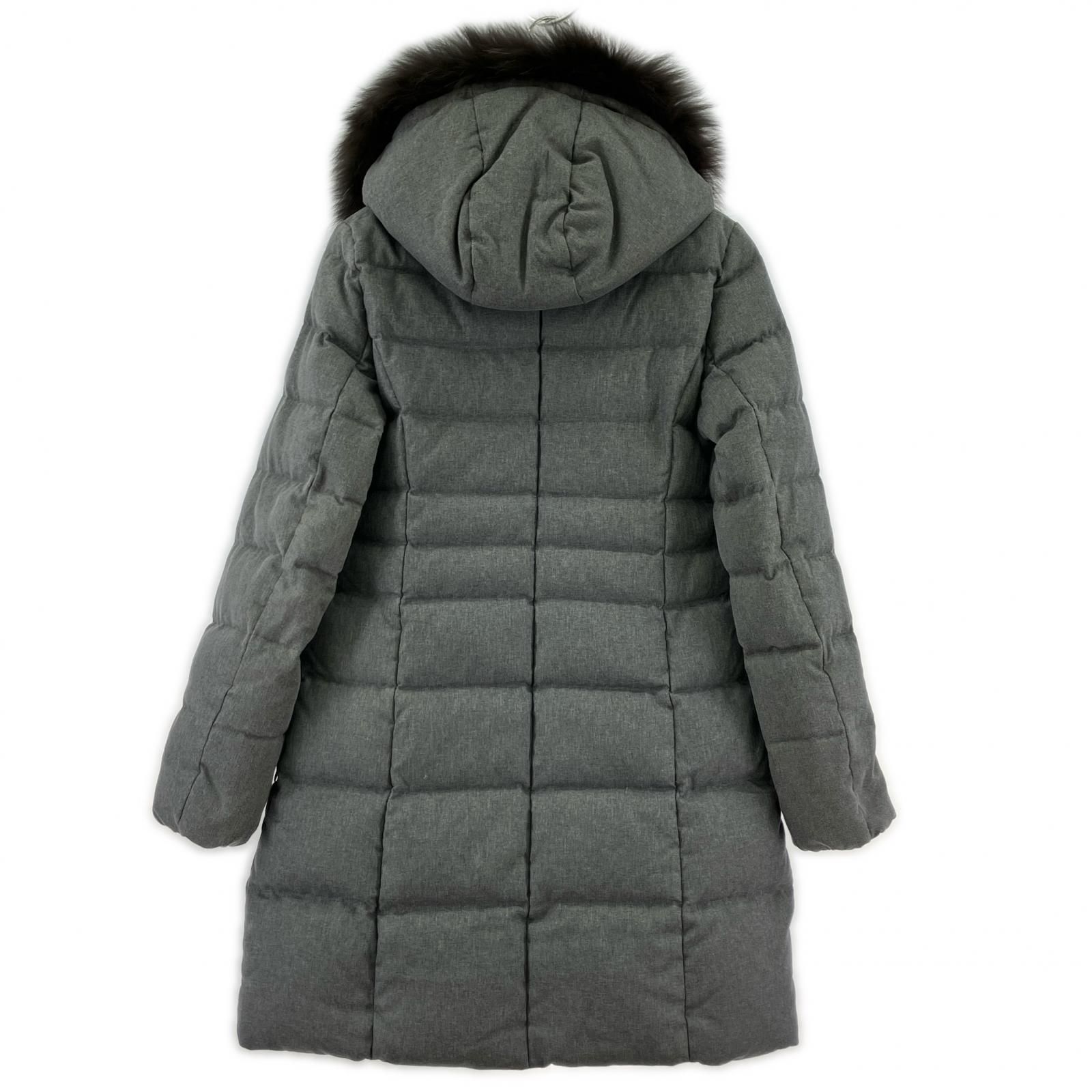 INDIVI インディヴィ 2way フード付き ダウンコート size36/グレー