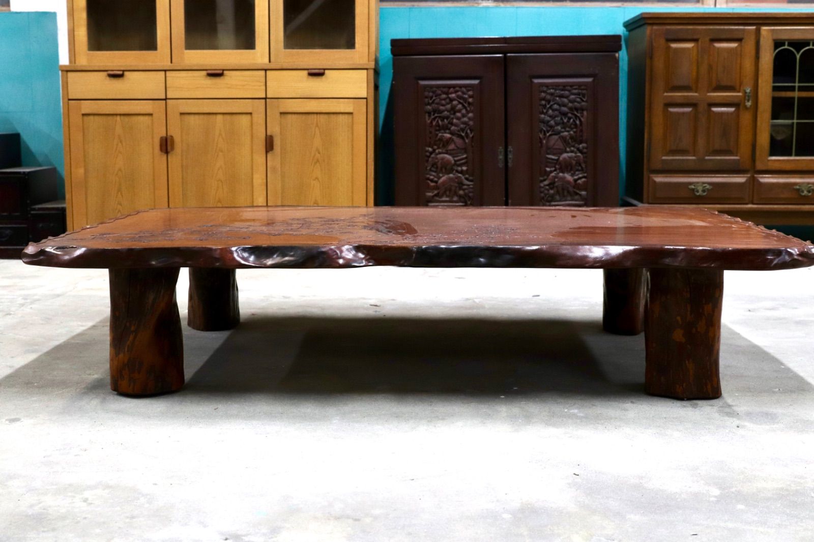 花梨 和室テーブル カリモク家具（KARIMOKU FURNITURE） 花梨座卓テーブル カリモク 本漆