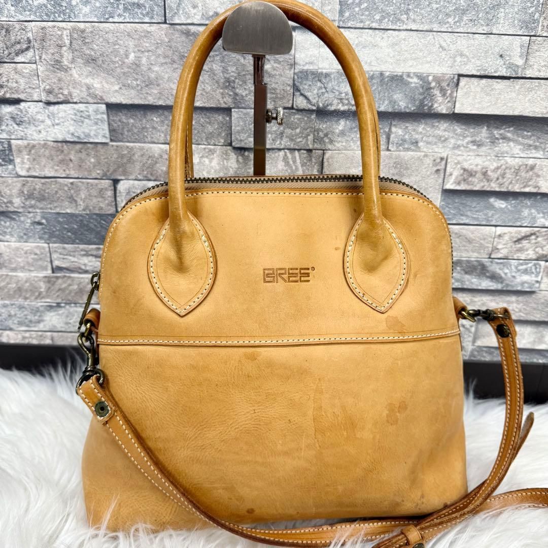 美品BREE ブリー 2WAY ボストン　ハンドバッグ ショルダーヌメ革 Amazon | (ブリー) BREE Stockholm 17 ヌメ革ボストンバッグ