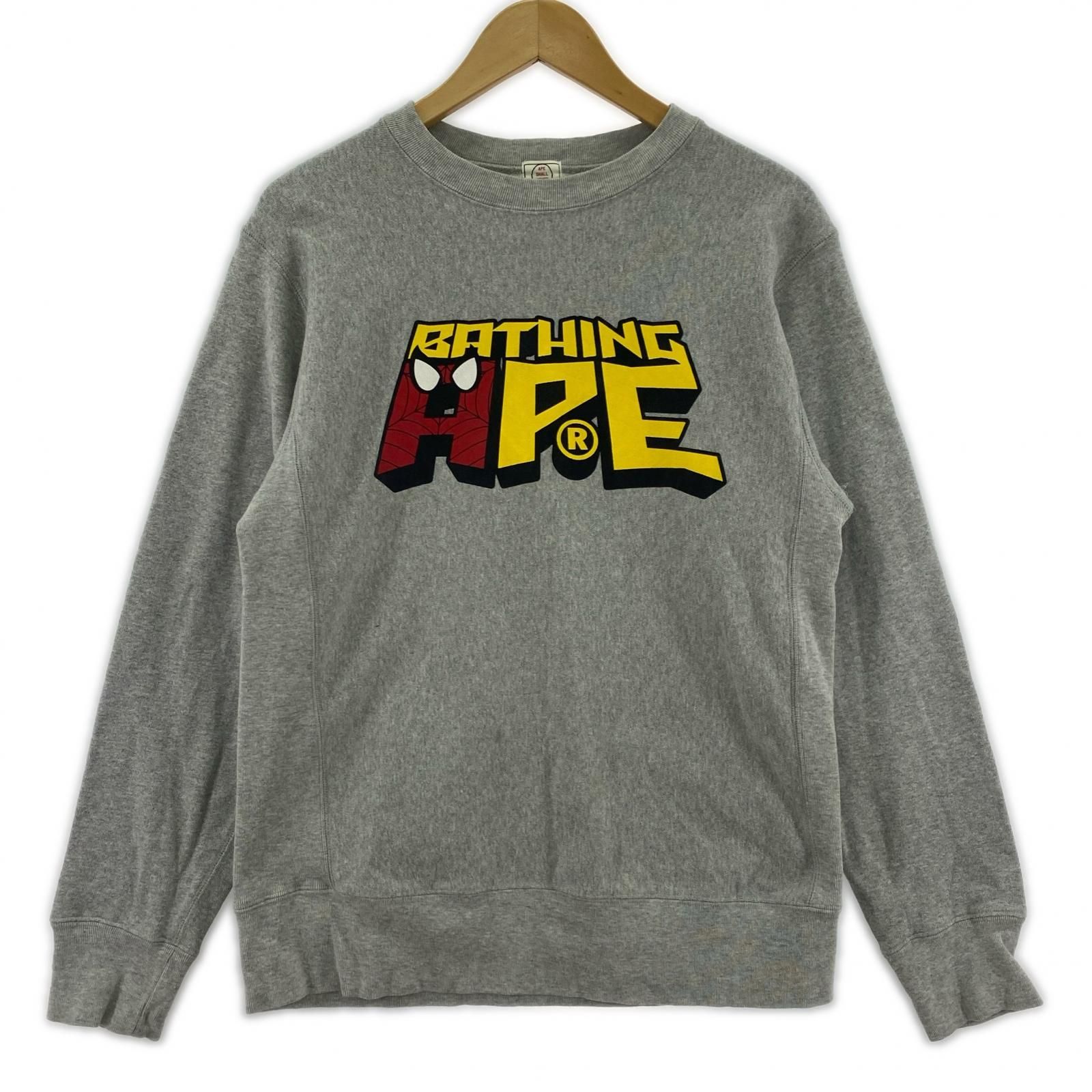 A BATHING APE アベイシングエイプ ×スパイダーマン スウェット sizeS 
