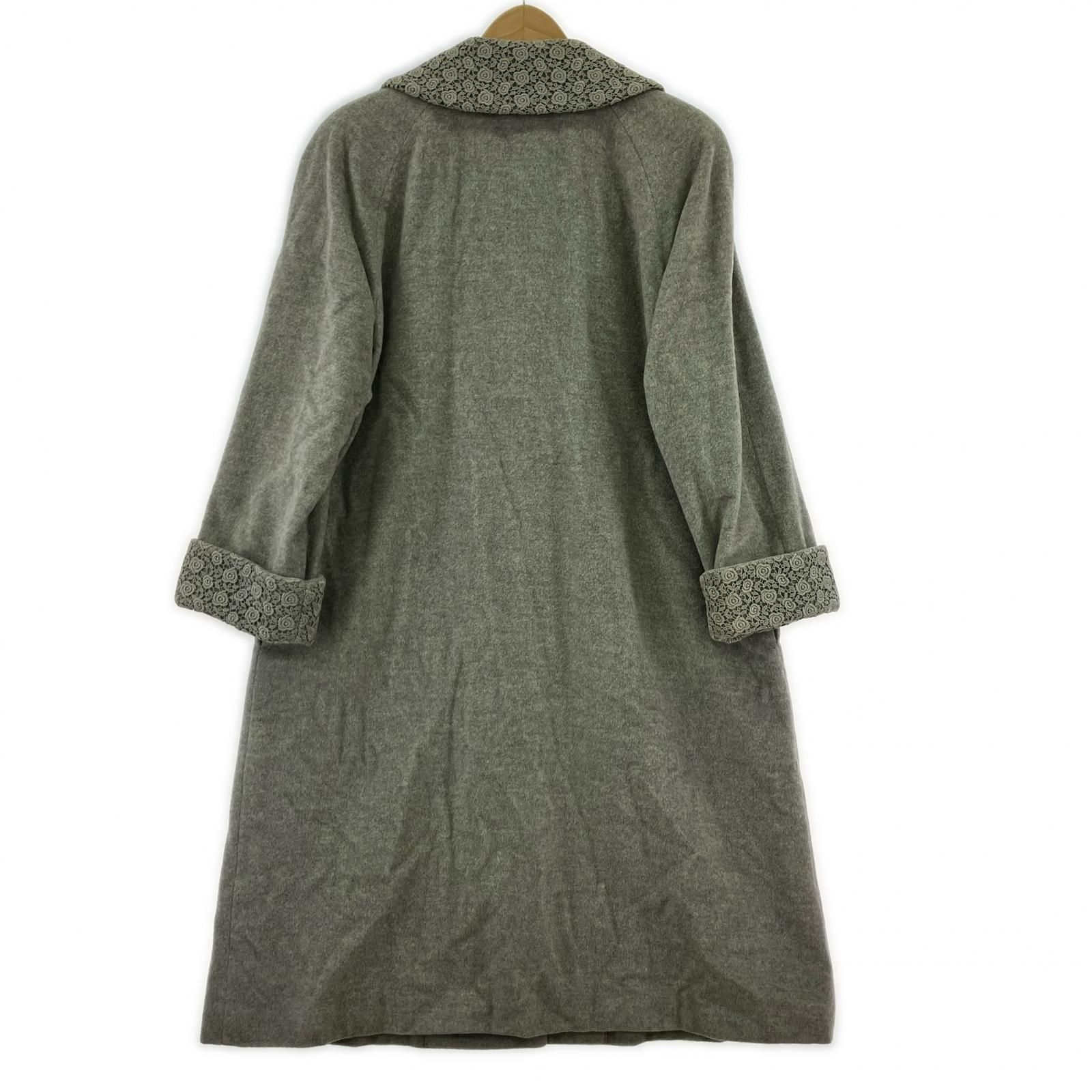 低刺激性】美品【中古】十仁プラザ Jujin Plaxa ウールコート ロング 
