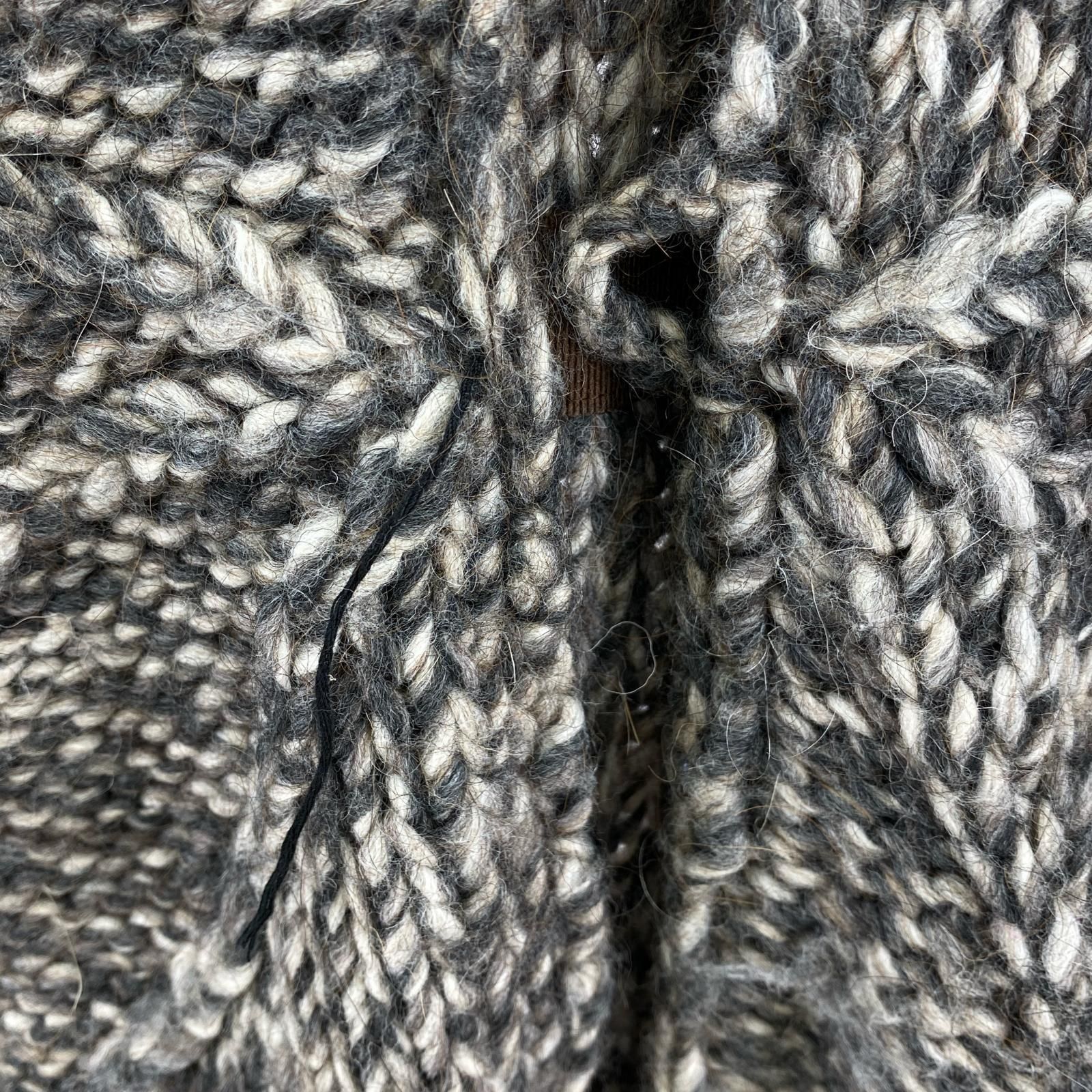 ランバンオンブルー　ファー付きロングカーディガン　コート　ゆったり ランバンオンブルーファー付きロングカーディガンコートゆったり