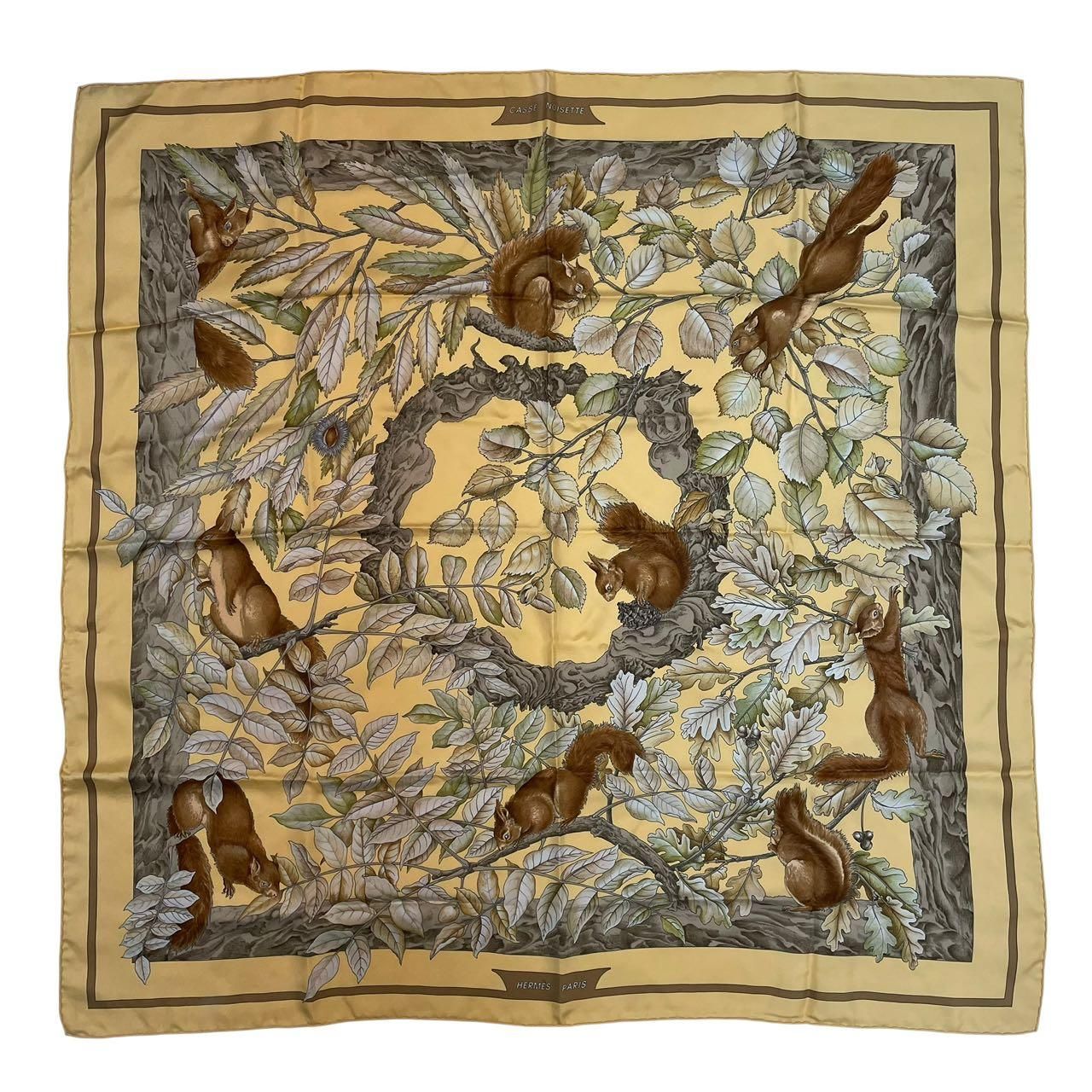 HERMES カレ90 CASSE NOISETTE くるみ割り スカーフ 美品 HERMES エルメス カレ90 CASSE-NOISETTE くるみ割り スカーフ