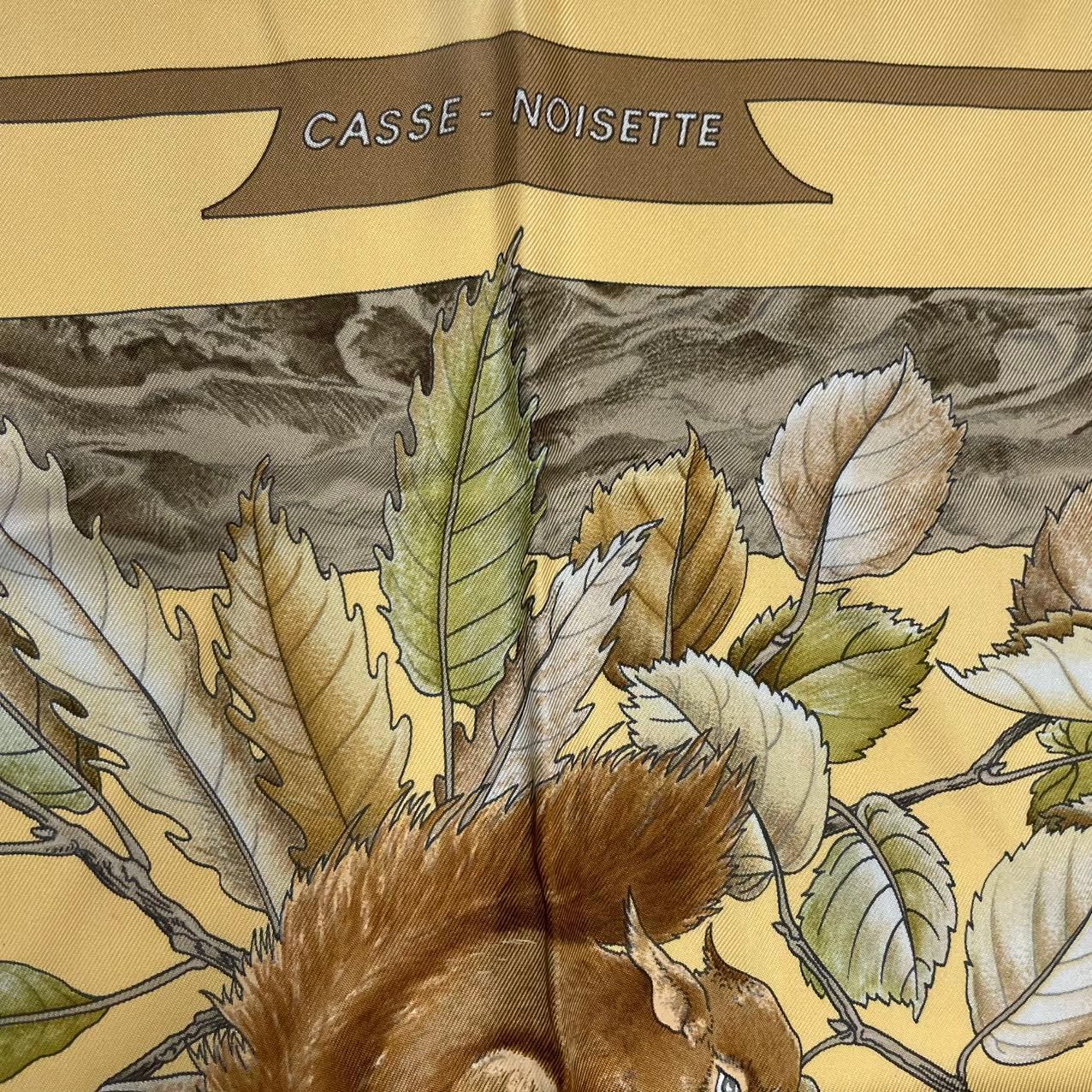 美品 HERMES エルメス カレ90 CASSE-NOISETTE くるみ割り スカーフ