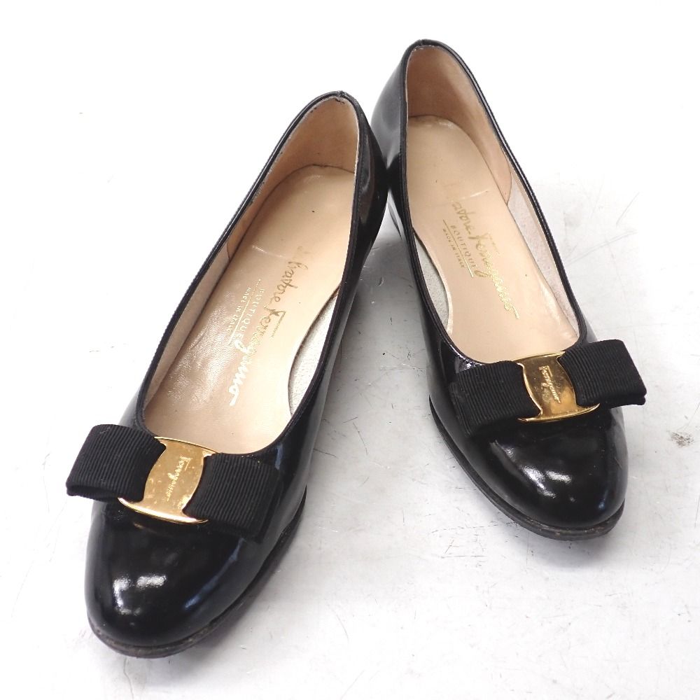 Ft634181 フェラガモ ローファー パンプス ブラック レディース