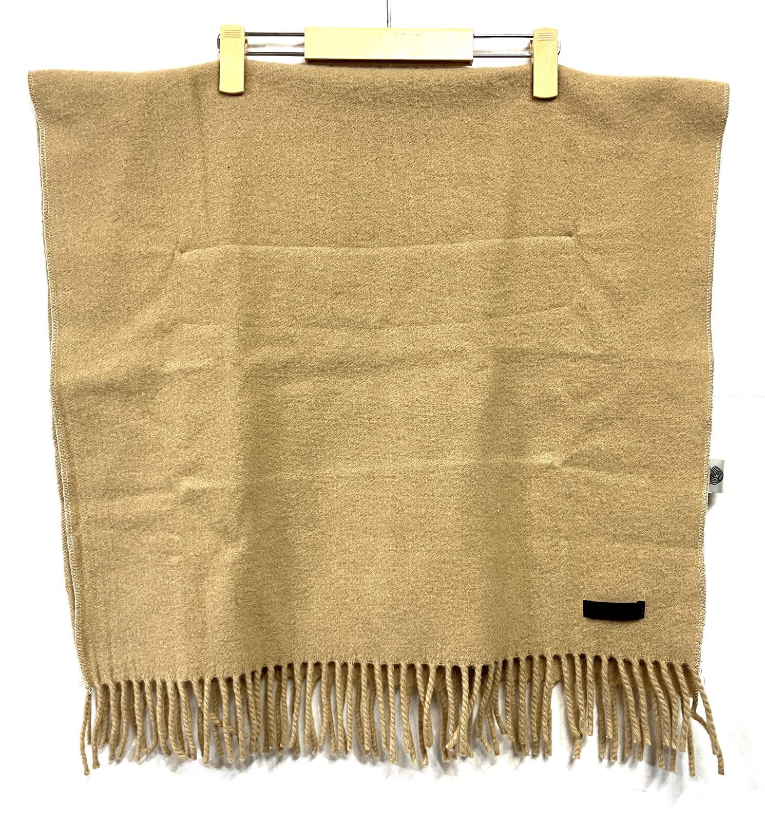 セリーヌ マフラー 大判 ひざ掛け ストール ロゴ刺繍 65cm×120cm CELINE｜セリーヌ 馬車ロゴ刺繍 フリンジマフラー ショール ストール