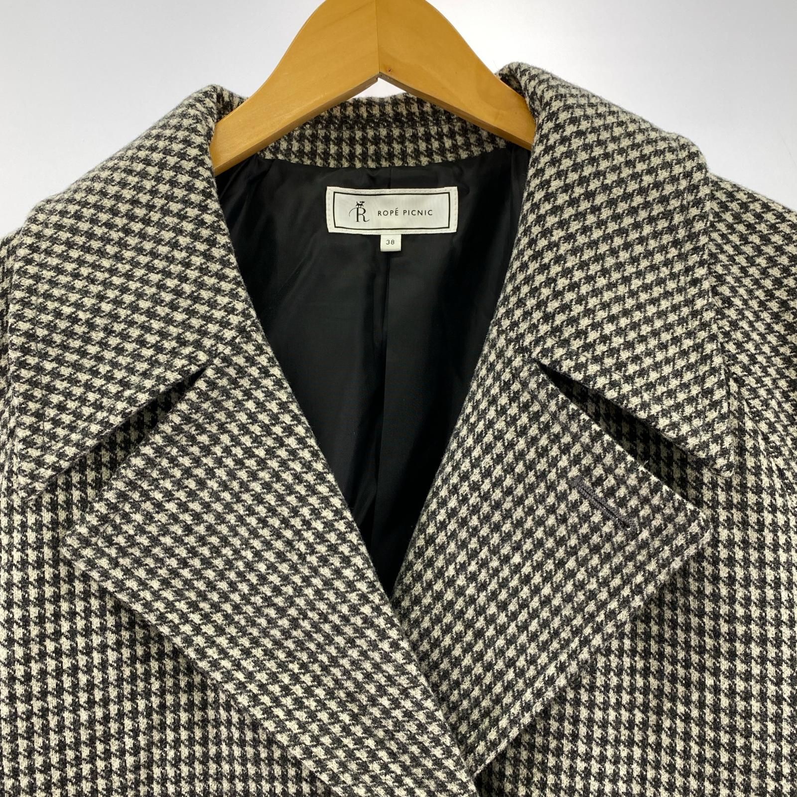 未使用品　ロペ　ROPE 千鳥格子　千鳥柄　コート Rope Picnic ロペピクニック コート size38/千鳥格子柄 - メルカリ