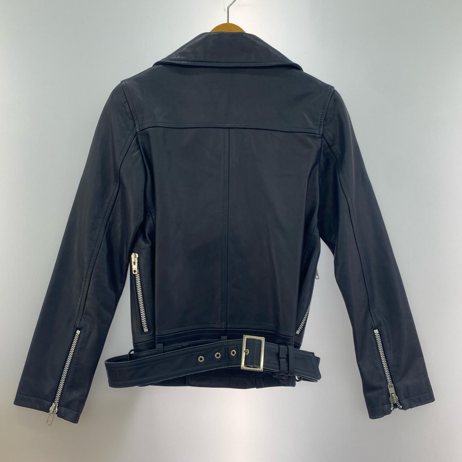 Ray Beams レイビームス ベルト付き ヤギ革 ゴートレザーライダース