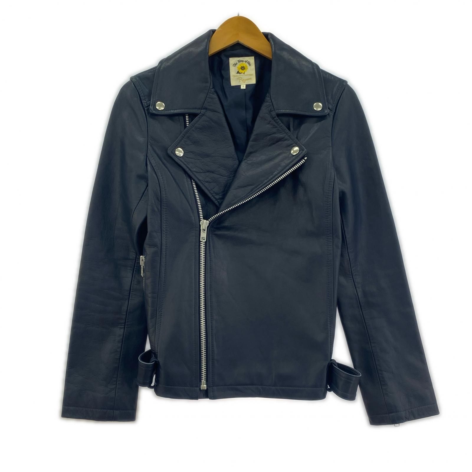 Ray Beams レイビームス ベルト付き ヤギ革 ゴートレザーライダース