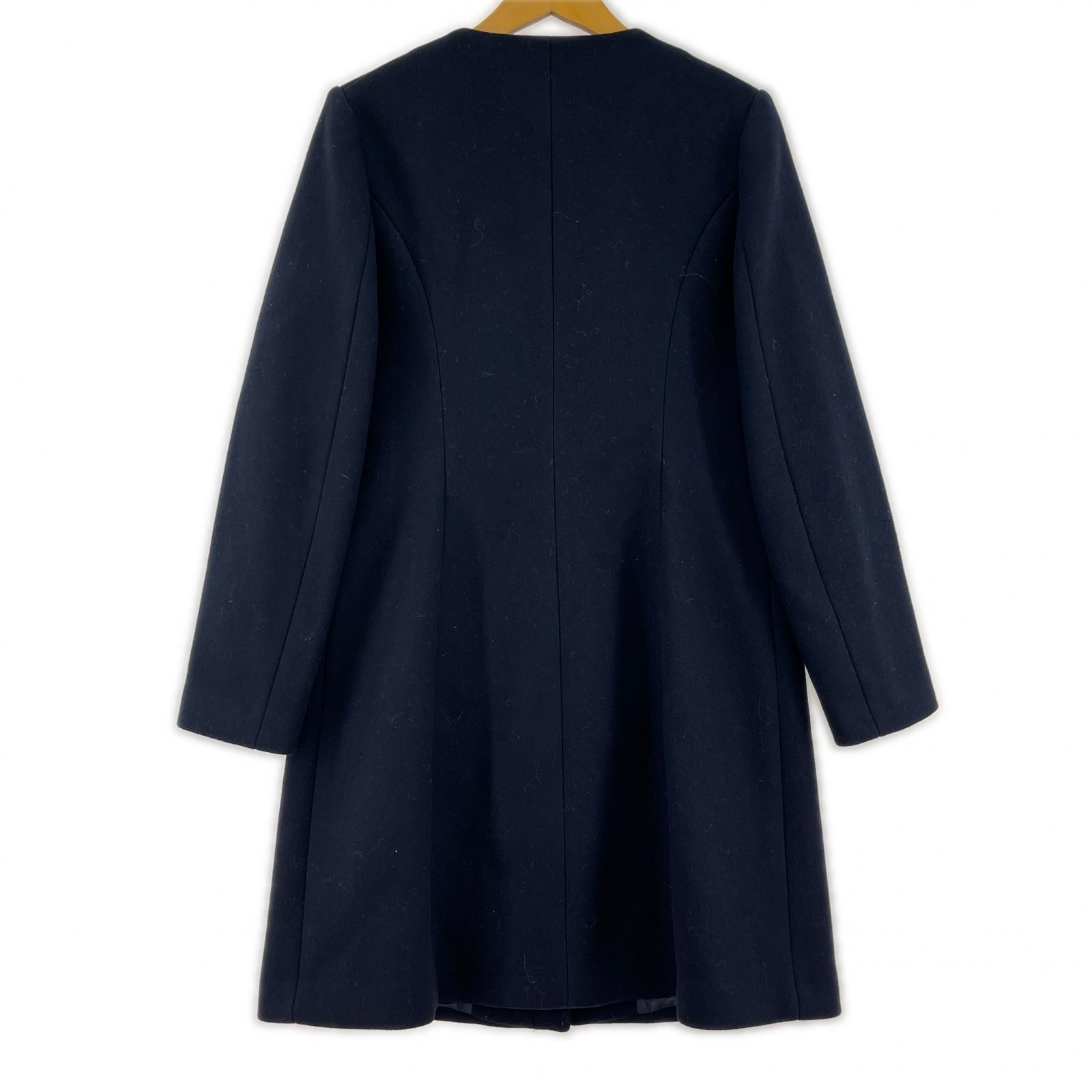 IENA イエナ ノーカラーコート size36/ネイビー - メルカリ