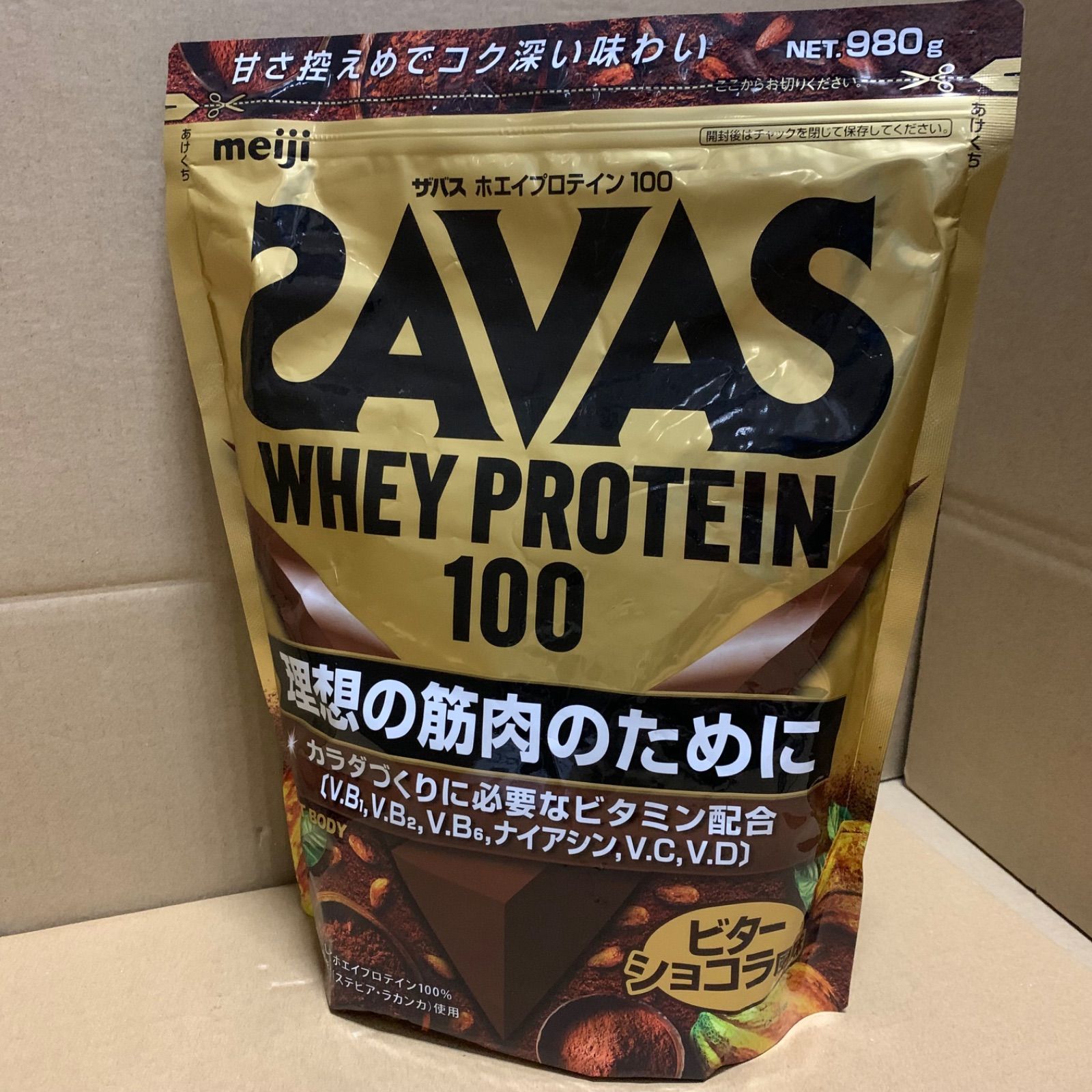 新品未開封 ザバス(SAVAS) ホエイプロテイン100 ビターショコラ風味 