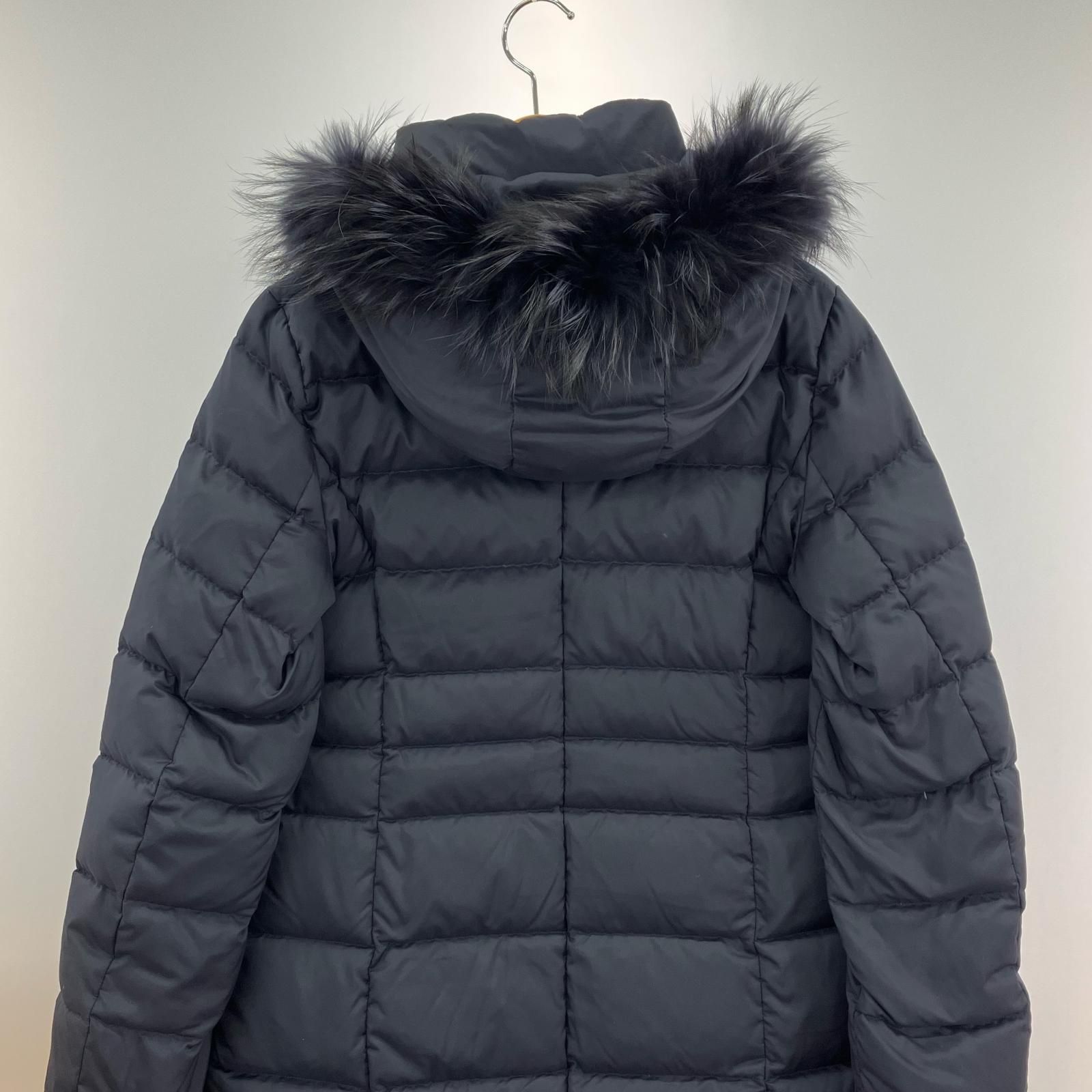 INDIVI インディヴィ フード付きダウンコート size38/ネイビー - メルカリ