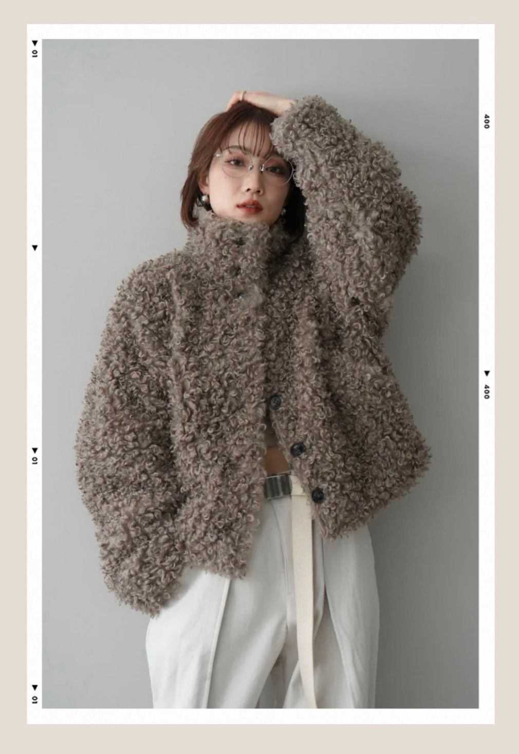 新品 プードルファーブルゾン ベージュ esicaエシカ LIANリアン - メルカリ