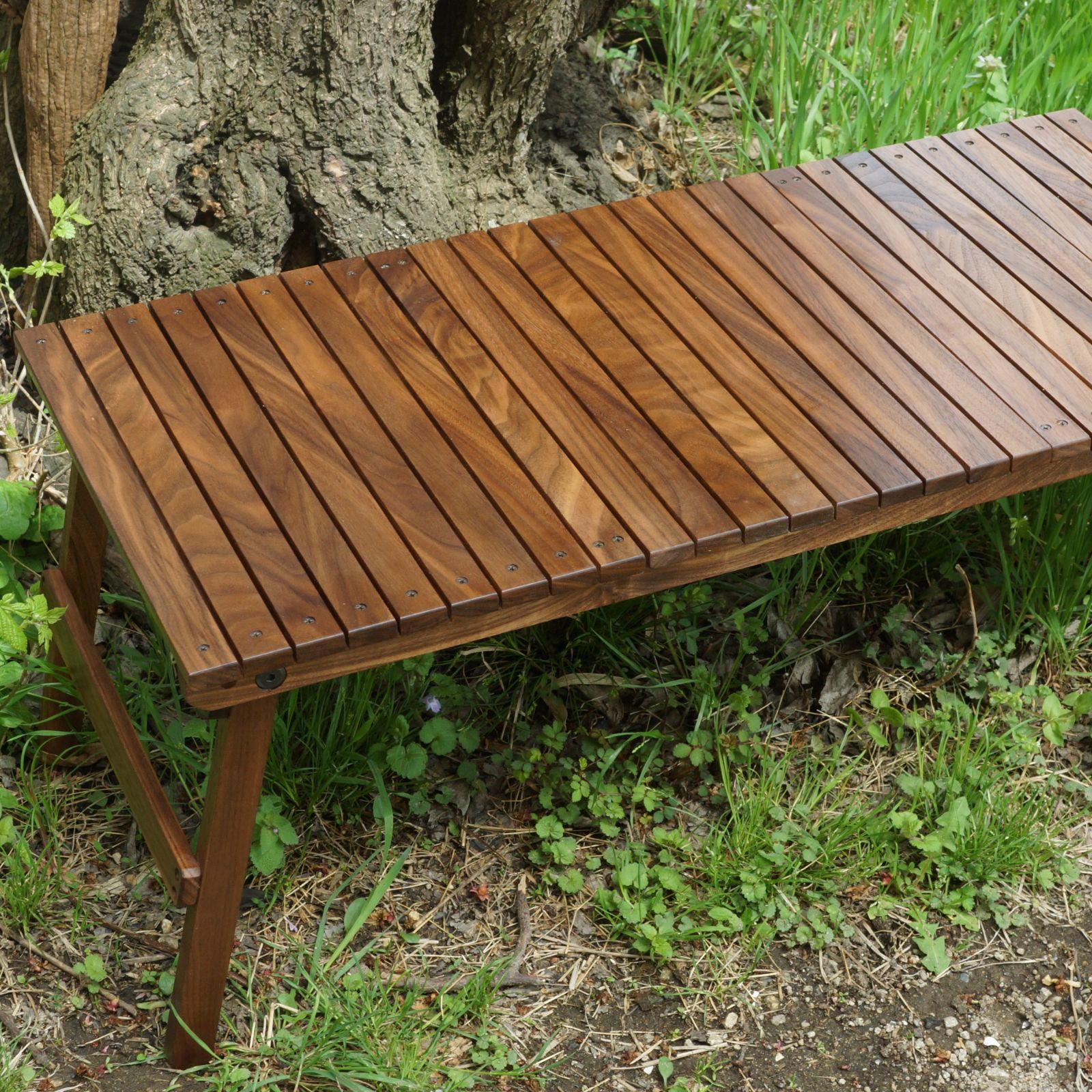  ウォールナット フォールディングテーブルslim アウトドアテーブル テーブル チェア ハンモック