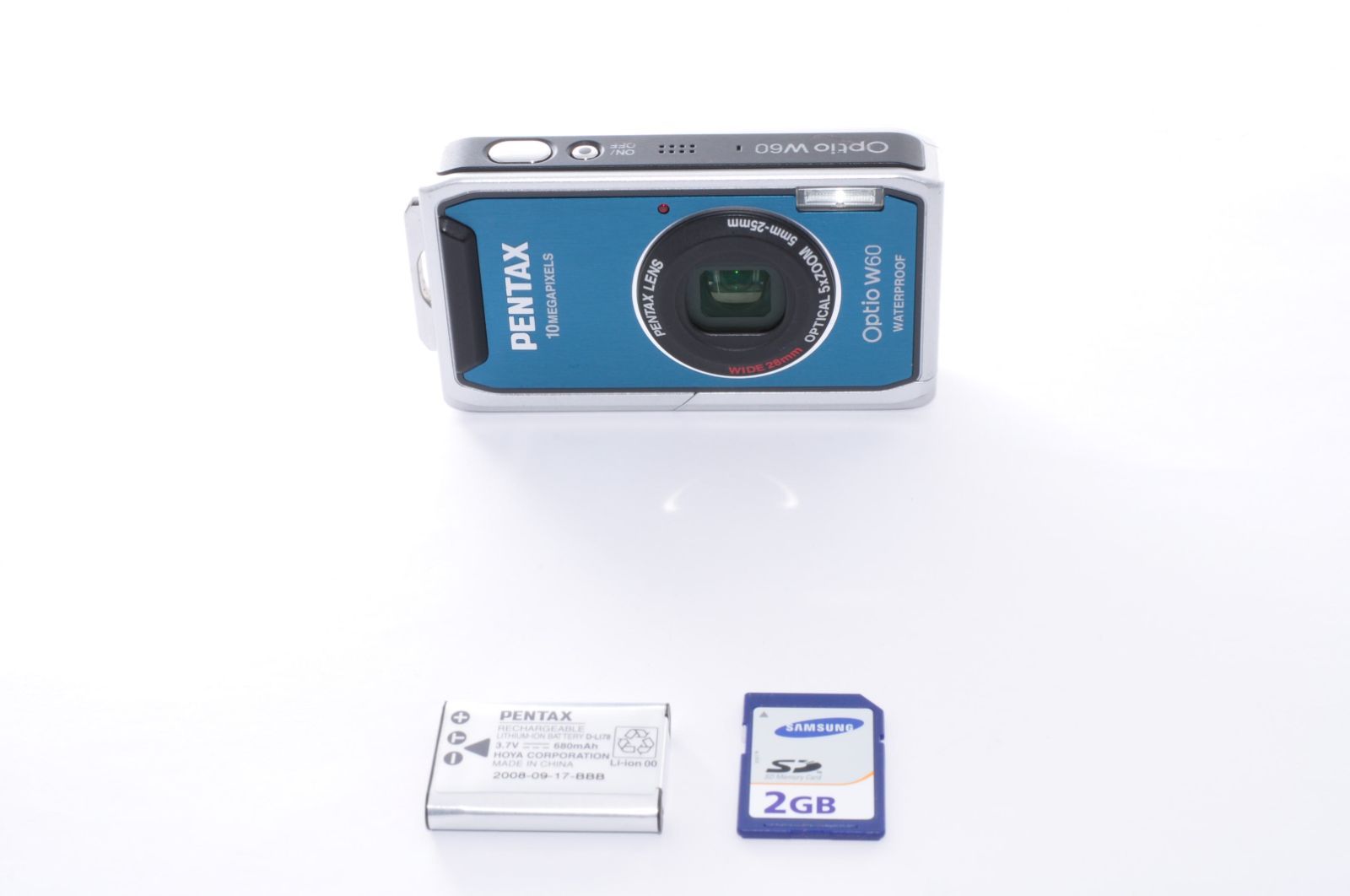 PENTAX Optio W60 DIGITAL Camera ブルー デジカメ デジタルカメラ