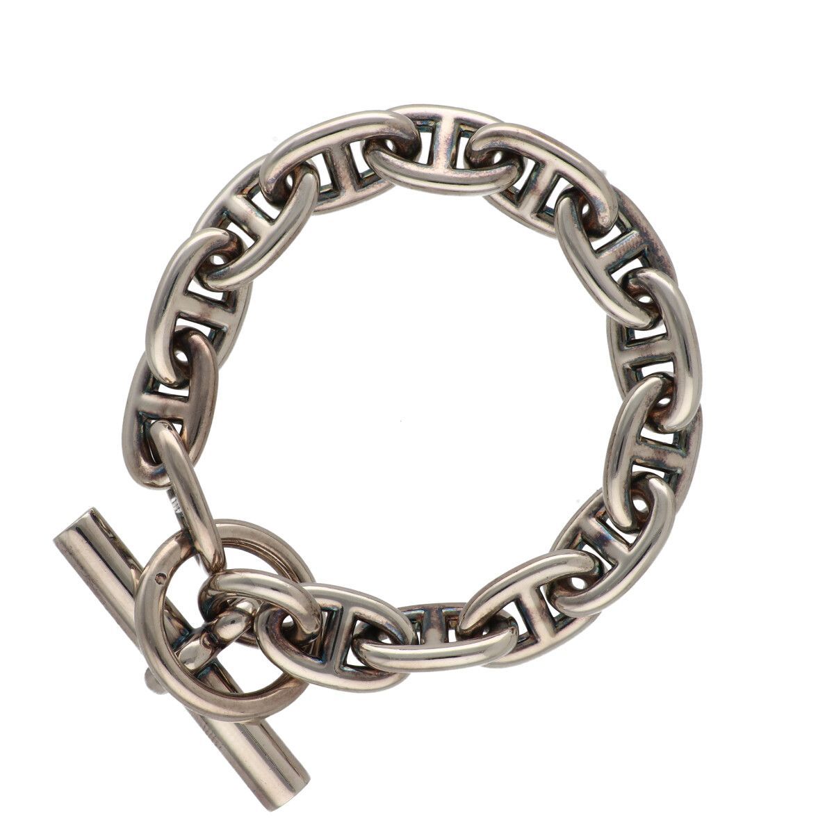 中古】 HERMES エルメス シェーヌダンクル ブレスレット MM 14リンク 