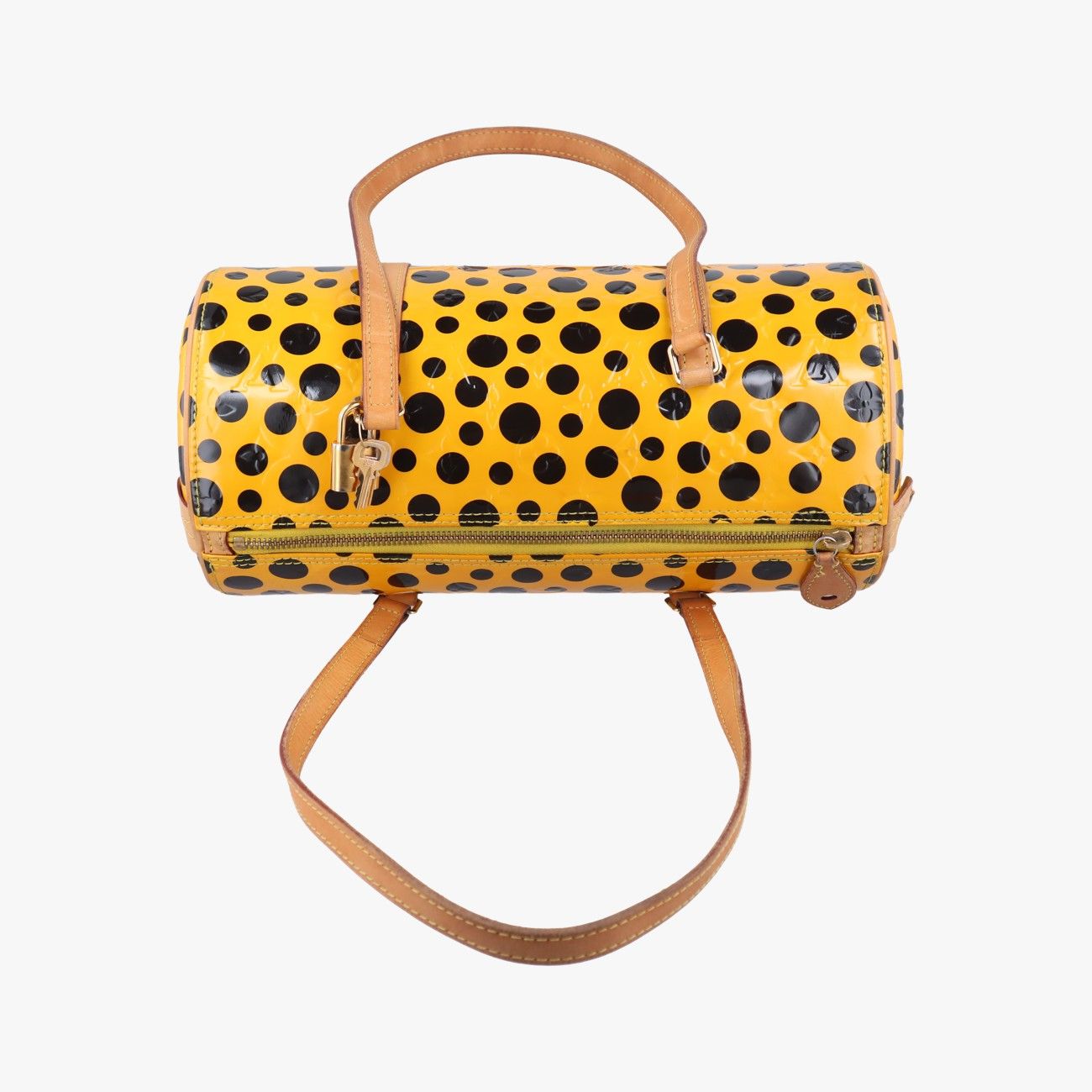 ルイヴィトンLouis Vuittonパピヨン イエローxブラック ヴェルニ