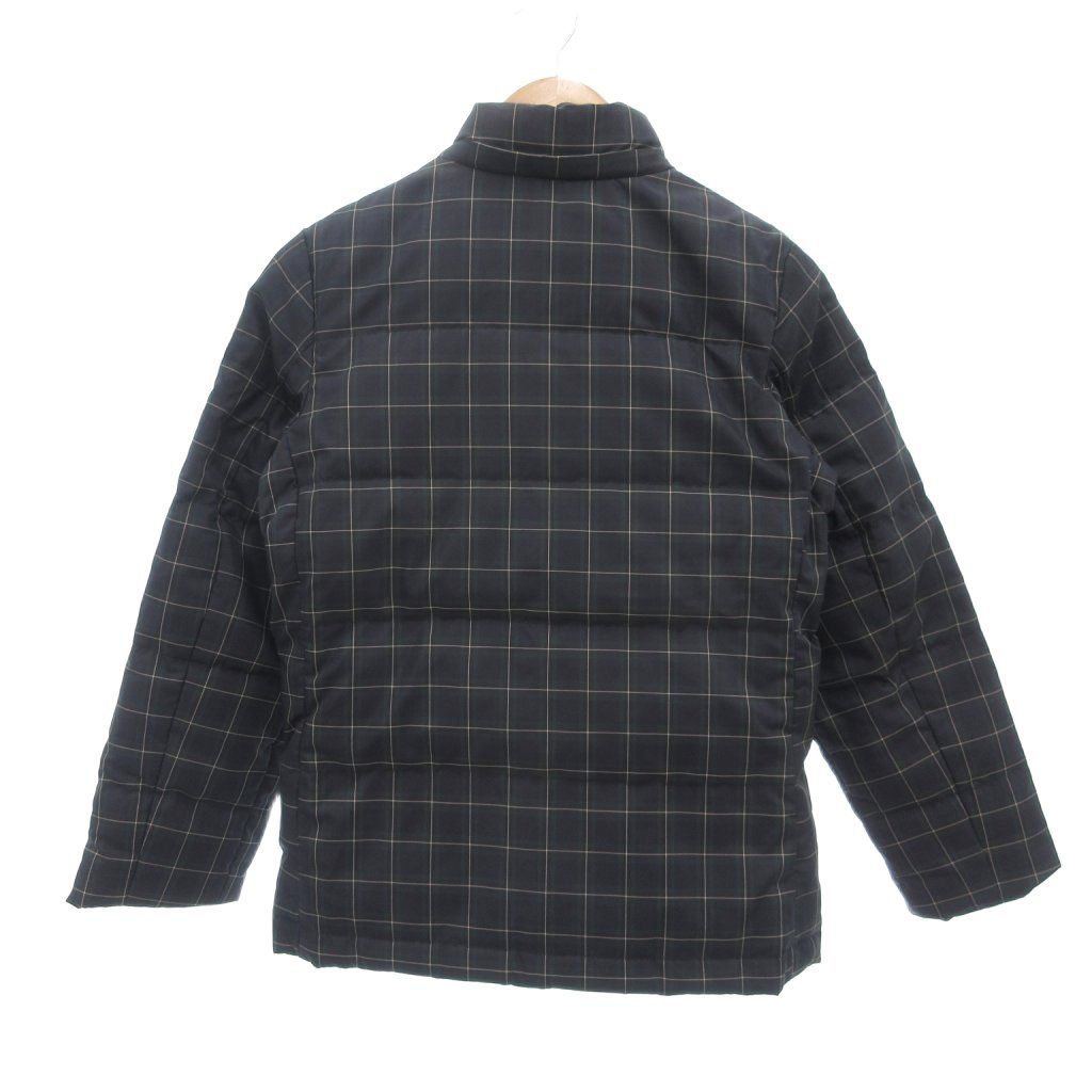 ポートランド PORTLAND ダウンジャケット 2 紺 ネイビー 格子柄