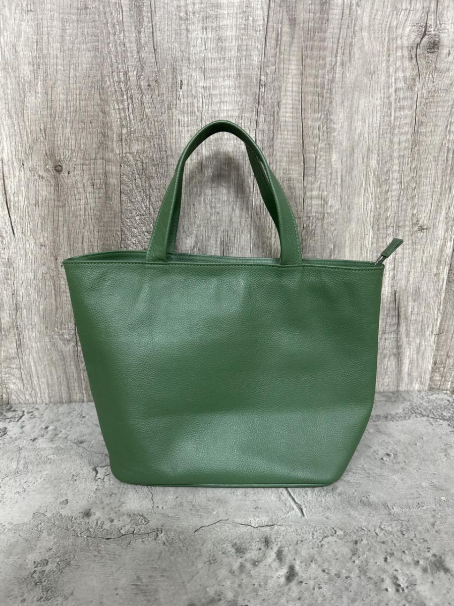 ビジネスレザーファクトリー ミニトートバッグ ハンド バッグ sizeF/緑